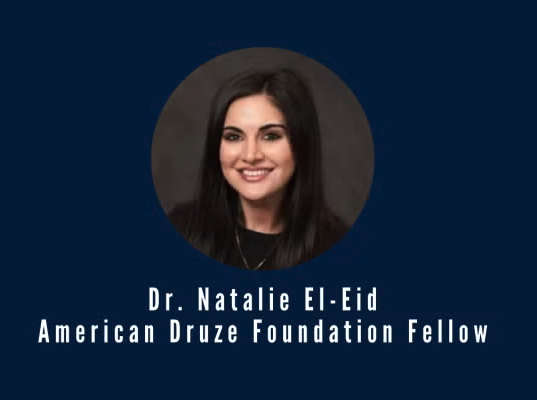 Natalie El-Eid received a 2024-2025 postdoctoral fellowship in the Center for Contemporary Arab Studies at Georgetown University.